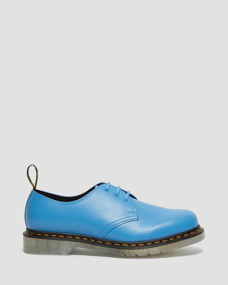 Dr Martens 1461 Iced Smooth Læder Oxford Sko Dame Blå | DK 349WNB